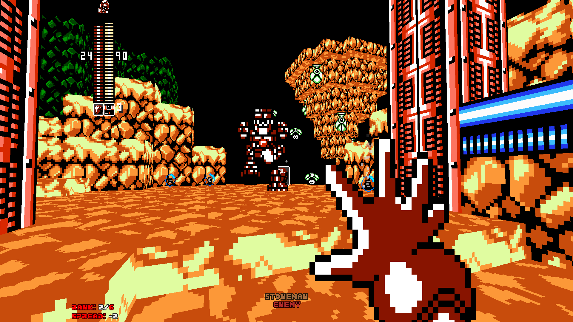 A player having a Power Stone joust with Stoneman on his stage.